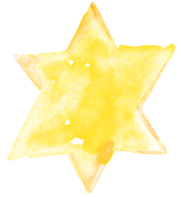 Hanukkah Watercolor Decorative Star Illustration